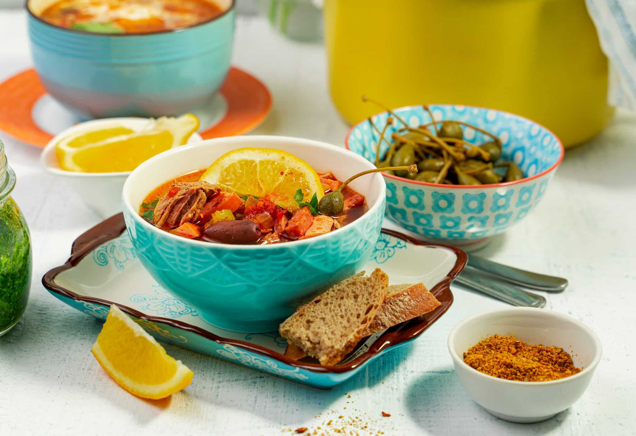 colourful dishes with healthy home-cooked carbs and protein meals
